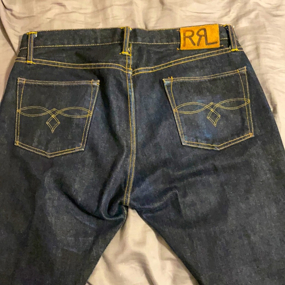 RRL, low straight, selvedge denim 36x34